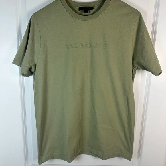 All Saints Olive Unisex Short Sleeve Tee - Picture 4 of 8